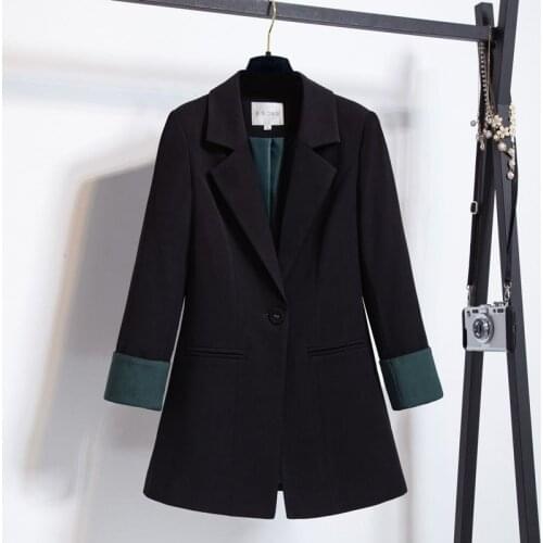 New Fashion Business Interview Plaid Suits Women Work Office Ladies Blazer