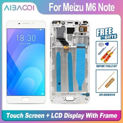 New Original Touch Screen LCD Display+Frame+Power Cable Assembly Replacement For Meizu M6 Note