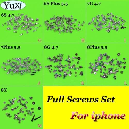 Replacement Full Screw Kit for iphone 7 7G PLUS 6 6s 5c5g 5s 4g 4s Complete screw set tools Open mobile phone tail motherboard
