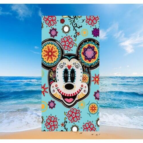 Disney Mickey Minnie Mouse Simba The Lion King Microfibre Home Kids Baby Bath Beach Towel Polyester Children Swimming Towel