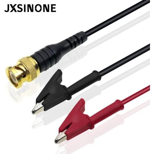 Cleqee P1061 Gold plated Pure Copper BNC plug to 10mm open range Insulated Alligator Clips Test Lead