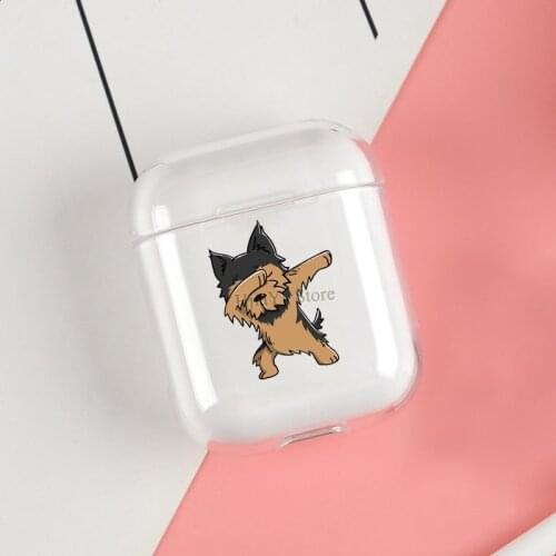 Dabbing Yorkshire Terrier Funny Yorkie Clear Cases For Apple Airpods 1 2 Earphone Bluetooth Wireless Cover For Airpods 2 1 Coque