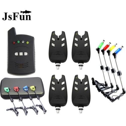 Fishing Bite Alarms Alert Swinger Set Wireless Fishing Alarm Kit LED Alarm Indicator Sound Alert Carp Fishing Swinger PJ257
