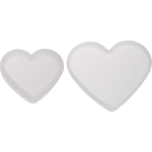 Silicone Mold Heart Shape Epoxy Resin DIY Jewelry Making Crafts Cake Decorations Molds