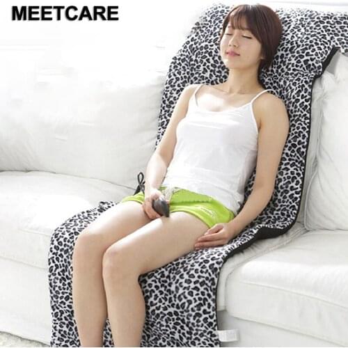 Comfortable Korea Electric Thick Leopard Grain Massage Mattress Cervical Neck Back Legs Massager Full-body Home Massage Cushion