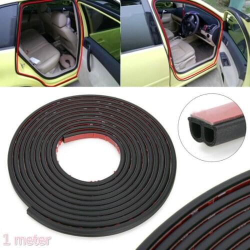 1M B-Shape Seal Strip Car Door Window Weatherstrip Trim Edge Moulding Rubber Soundproof Waterproof Noise Reduction Seal Strip