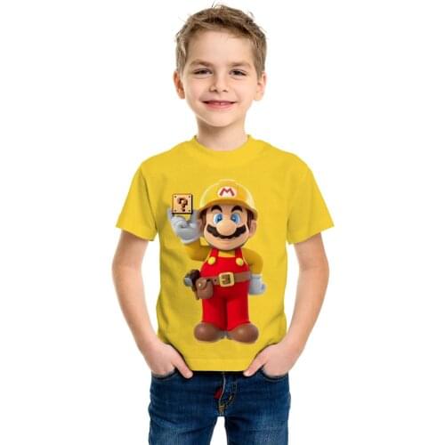 3D Boys Print Cartoon Characters Girls Funny T-shirts Kids 2021 Summer Clothing Kids Clothing