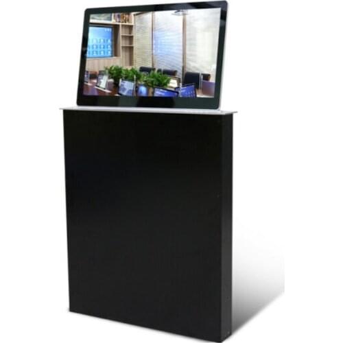 18.5 Inch Aluminum Alloy Smart pop up Slim Screen LCD Monitor Motorized Lifter with lift microphone for Conference room