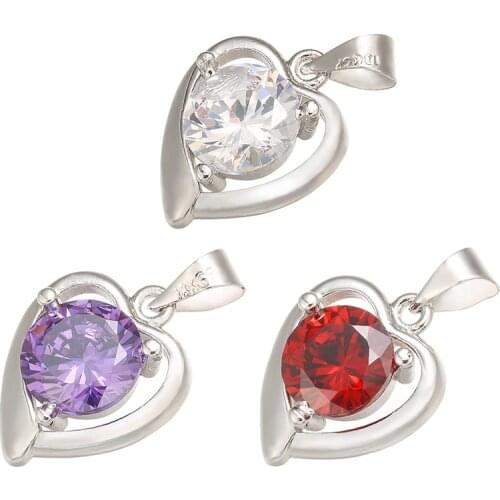 ZHUKOU 13x20mm Love Crystal Pendant for DIY Handmade Necklace Earrings Jewelry Making Accessories model:VD500