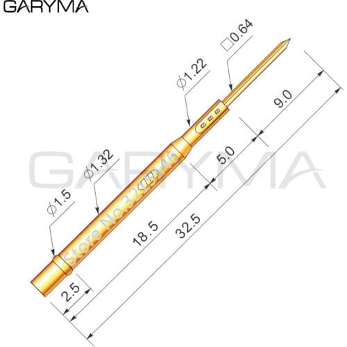 100Pcs in a Pack R11-2W Test Probe Pogo Pin Receptacle Length 32.5mm Tool