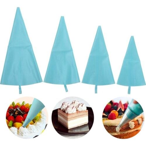 4pcs Silicone Piping Bags Reusable Icing Bag Kitchen Bakeware Set Cake Decorating Dessert Cream Syringe Tips Cake Tools