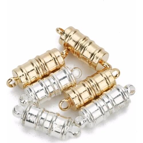 5Pcs/set Bamboo Magnetic Clasps Fit Bracelet Necklace Gold/Rhodium Color End Clasp Connectors For Diy Jewelry Making