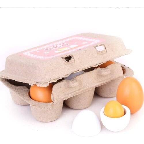 6Pcs Pretend Kitchen Egg Toy Creative Play House Simulation Separable Egg Childrens Toy Fun Enlightenment Cognitive Toy Gift