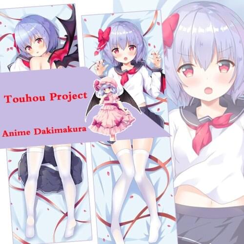 Anime Touhou Project Remilia Scarlet Dakimakura Hugging Body Pillow Case Throw Cushion Pillow Cover Home Bedding