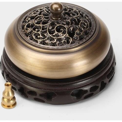 Chinese Style Antique Pure copper incense burner household room Aromatherapy holder Aroma Burner home decoration