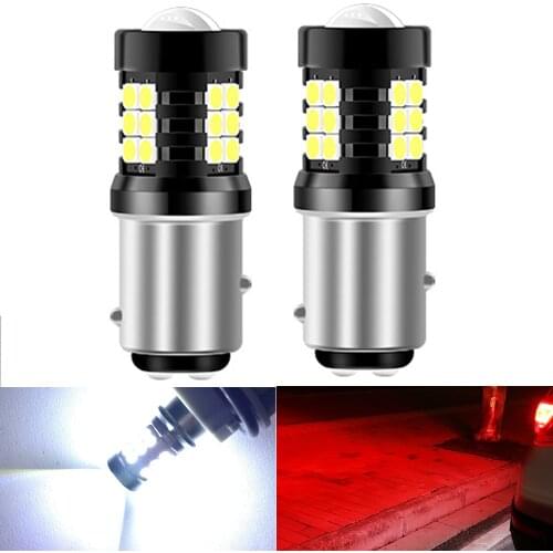 2X LED P27/7W T25 P27W 1157 BAY15D P21/5W 3157 P27/5W Car LED Reverse Lamp Tail Brake Light Bulb for Chevrolet MITSUBISHI NISSAN