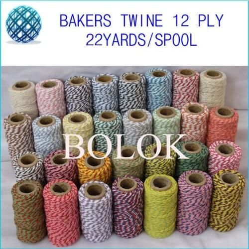 Baker twine 22yard/spool(600pcs/lot)37 kinds color gift packing twine, divine twine wholesale by free shipping
