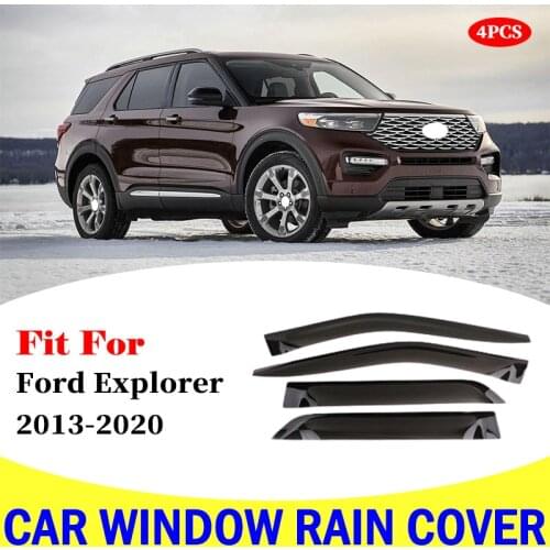 For Ford Explorer car window deflectors wind deflector sun guard rain vent visor cover trim car accessories window rain cover