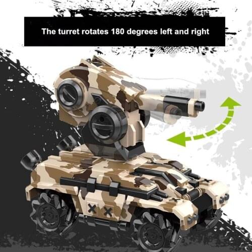 Electric RC Tank 4 Channels Remote Control High Simulation Battle Tank Model Toys For Boys Children Christmas Gift