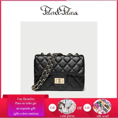 FELIX & FELICIA New Fashion Women Shoulder Bags Luxury Ladies PU Leather Messenger Handbags Designer Stylish Crossbody Chain Bag