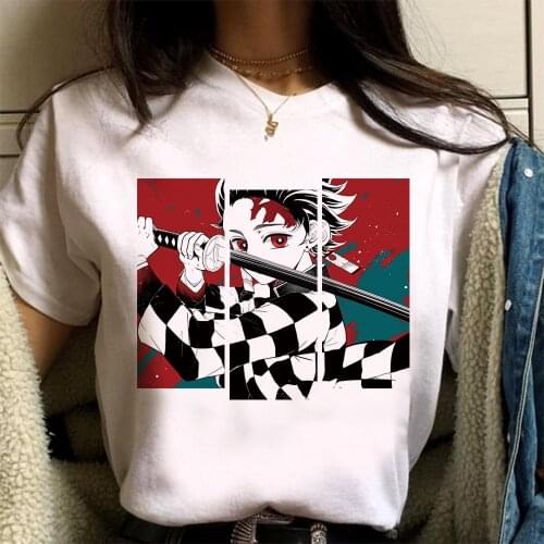 Hot Japanese Anime Demon Slayer Kimetsu No Yaiba T Shirt Harajuku Tshirt Short Sleeve Loose T-shirt Tops