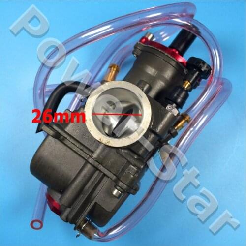 PWK26 26mm Flat Slide Carburetor Kit UNIVERSAL 2/4 Stroke 80cc 100cc 125cc