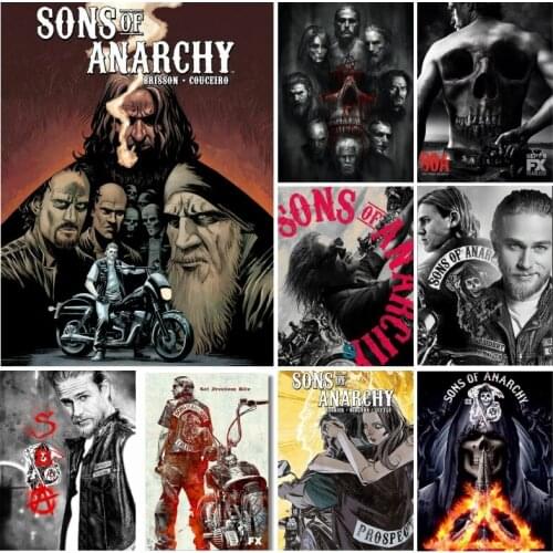 Diy 5d Son Of Anarchy Poster Reaper Diamond Painting Full Square/Round Mosaic Cross Stitch Wall Art Home Decor