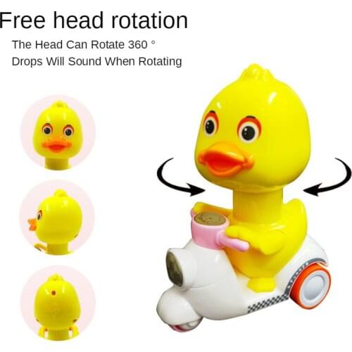 Kawaii Pull Back Toys Kids Cute Cartoon Inertia Toy Children Gift Yellow Duck Motorcycle Clockwork Pull Back Toys For Boys Girls