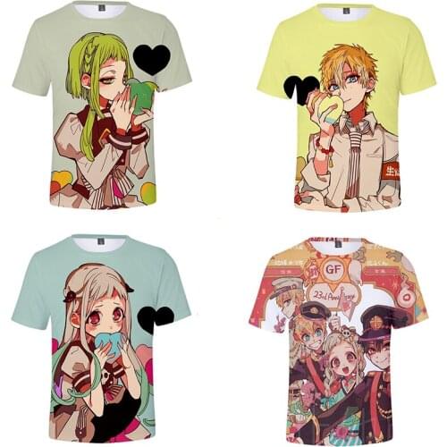 Anime Toilet-bound Jibaku Shounen Hanako-kun Cosplay Costumes t shirt Nene Yashiro T-shirt 3D Print Funny Costumes Tshirts CS127