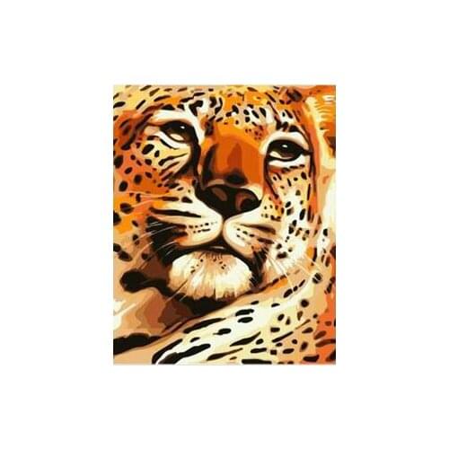 MaHuaf-W834 Peace leopard coloring by numbers wall art pictures for living room diy oil canvas painting cuadros paintings