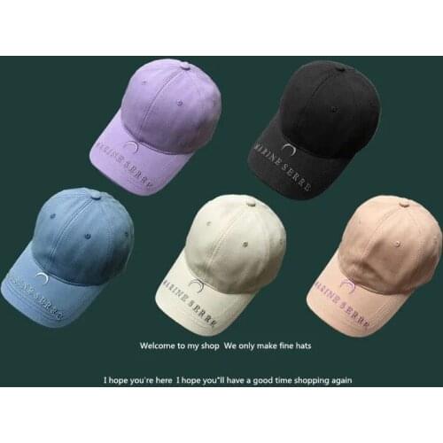 Small Letters Embroidered Cap Female INS Simple All-Match Baseball Cap Street Shade Cap