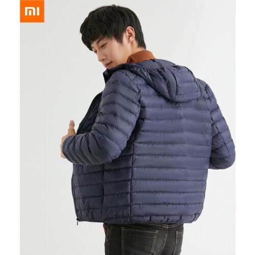 Xiaomi Youpin 2021 men 90 velvet lightweight down jacket mens hooded hooded winter jacket plus size mens