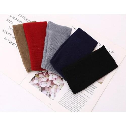 Women Man Soft Headband Fashion Knitted Elastic Hair Band Protect Ears Sports Wide Hair Accessories