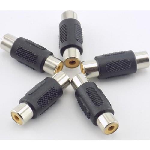 2/5Pcs CCTV RCA Female to RCA Female Coupler Connectors Audio Video Av Cable Jack Plug Adapter Plug For Cctv Camera System H10