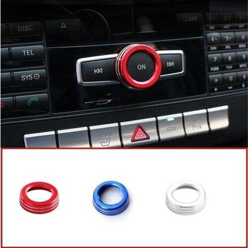 Fit for Mercedes Benz A C B E GLK GLA CLA GLE Class Car Volume Knob Decoration/Volume Decoration Knob Sticker Cover