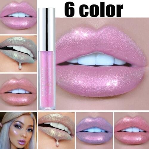 Polarized Lip Gloss Plump Long Lasting Lip Gloss Laser Holographic Lip Tattoo Lipstick Makeup Mermaid Pigment Glitter Lip Gloss