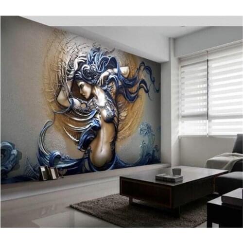 Custom Mural Wallpaper For Walls 3D Stereoscopic Embossed Fashion Art Beauty Bedroom TV Background Home Wall Decoration Painting