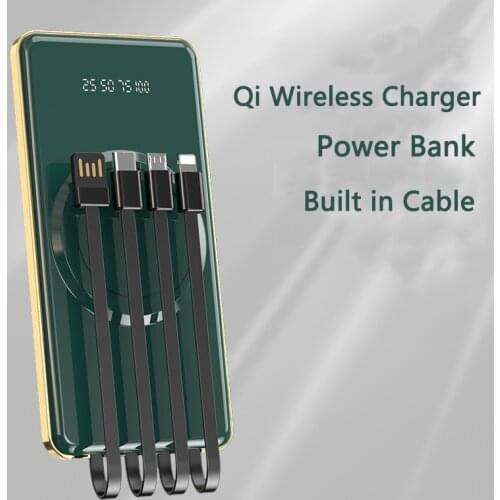 Power Bank 20000mAh Qi Wireless Charging Portable Charger Poverbank Mobile Phone External Battery Powerbank for Xiaomi Mi iPhone