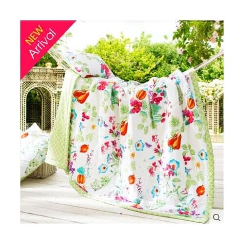 150*200cm Cotton Cartoon Kids Summer Air Conditioning Quilts Washable Single Summer Thin Comforters Quilted Blankets patchwork