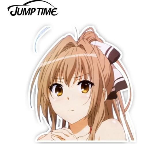 Jump Time 13cm x 8.8cm Sento Isuzu Render Peeker BIG HEAD Anime Decal Vinyl Sticker Car Truck Window Waifu Stickers Car Covers