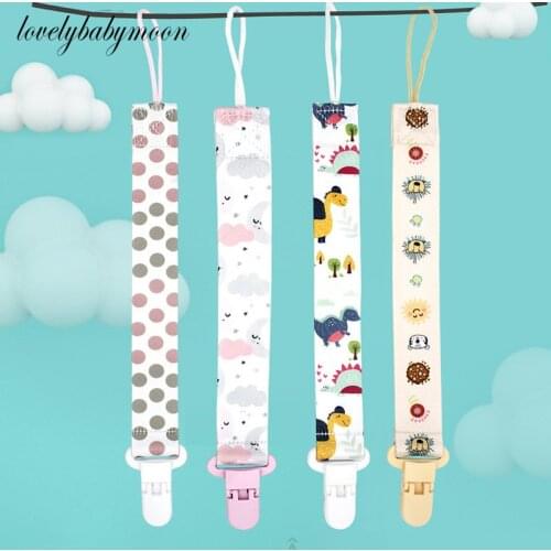 Cotton Linen Baby Pacifier Chain Clip Soother Nipple Holder Clasps Dummy Attache Feeding Dropship
