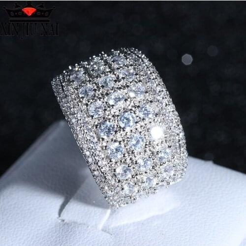 Charm CZ Crystal Opal Wide Rings For Women Vintage Fashion 925 anillos Sliver Birthstone Ring cubic zirconia ring diamonds