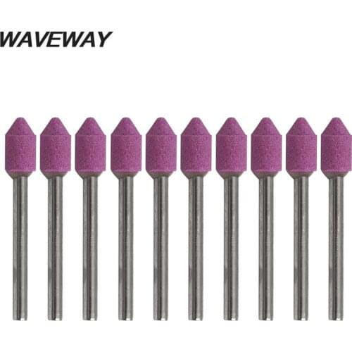 10pcs Cylindric Ceramic Mounted Point Grinding Stone Head Wheel Dremel Drill Rotary Tools Grinding wheel Abrasive Grinding Head