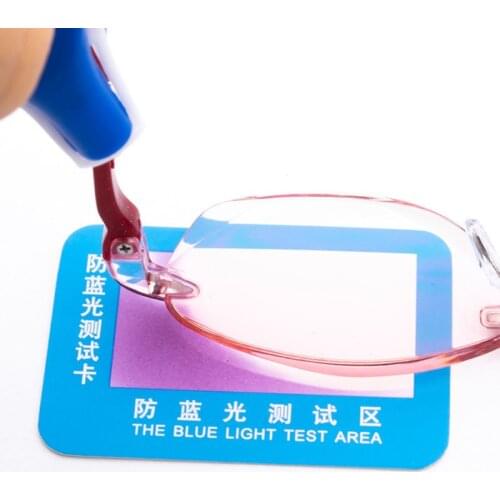 10pcs PVC Anti-Blue Light Test Card Test Light Glasses Blue Light Detection Card