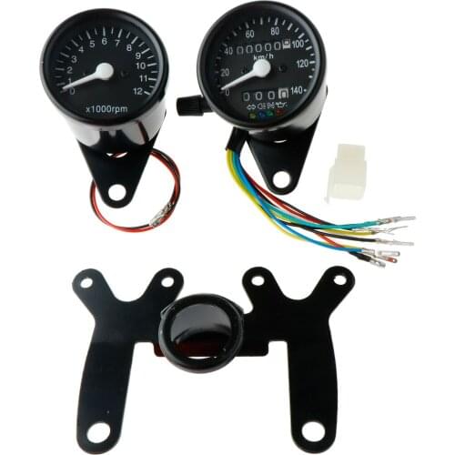 12V Motorcycle Retro LCD Speedometer Odometer Tachometer Multifunction