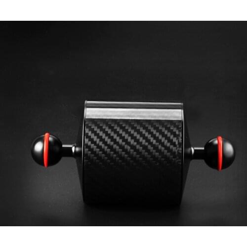 2PCS D80mm Carbon Fiber Float Buoyancy Aquatic Arm Dual Ball Floating Arm Diving Camera Underwater Housing Hand Tray Connection