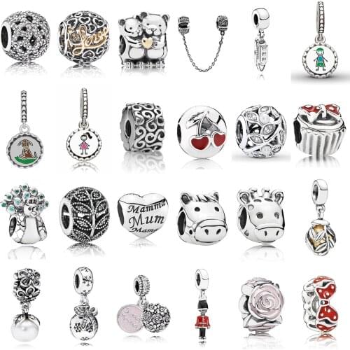 2019 NEW 100% Sterling Silver Retro Puffer Piano Footprints Calf Beaded Charm Spacer Collection Original Limited Edition Gift