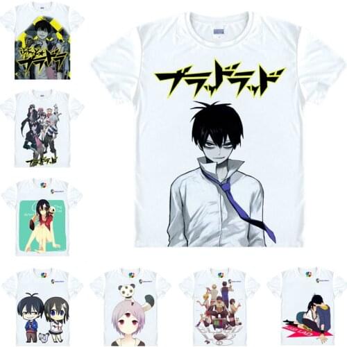 Coolprint Anime Shirt BLOOD LAD T-Shirts Multi-style Short Sleeve Staz Charlie Blood Fuyumi Yanagi Cosplay Motivs Hentai Shirts