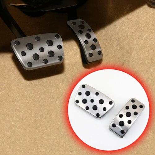 AT Automatic Foot Gas Brake Pad Cover Fit For Toyota Camry 2012-2017 Accelerator Fuel Pedal Antiskid Pad Accessories Steel Style