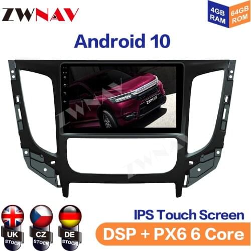 PX6 Excellent Performance Android10 Car Multimedia GPS For Mitsubishi Triton L200 2015 AT Radio Stereo DSP Navigation Full Touch